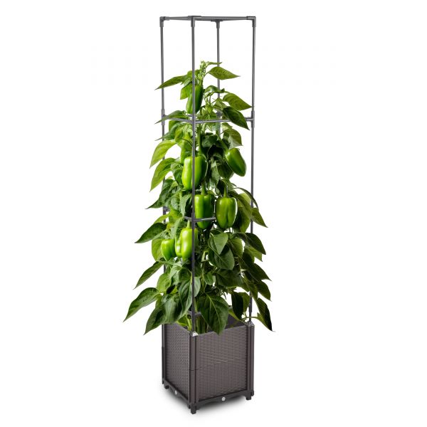 Blumenkasten Set mit Rankhilfe 4 Ebenen 30x30xH164 cm Pflanzgefäß für Garten Balkon